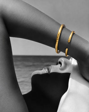 Hammered cuff bangle
