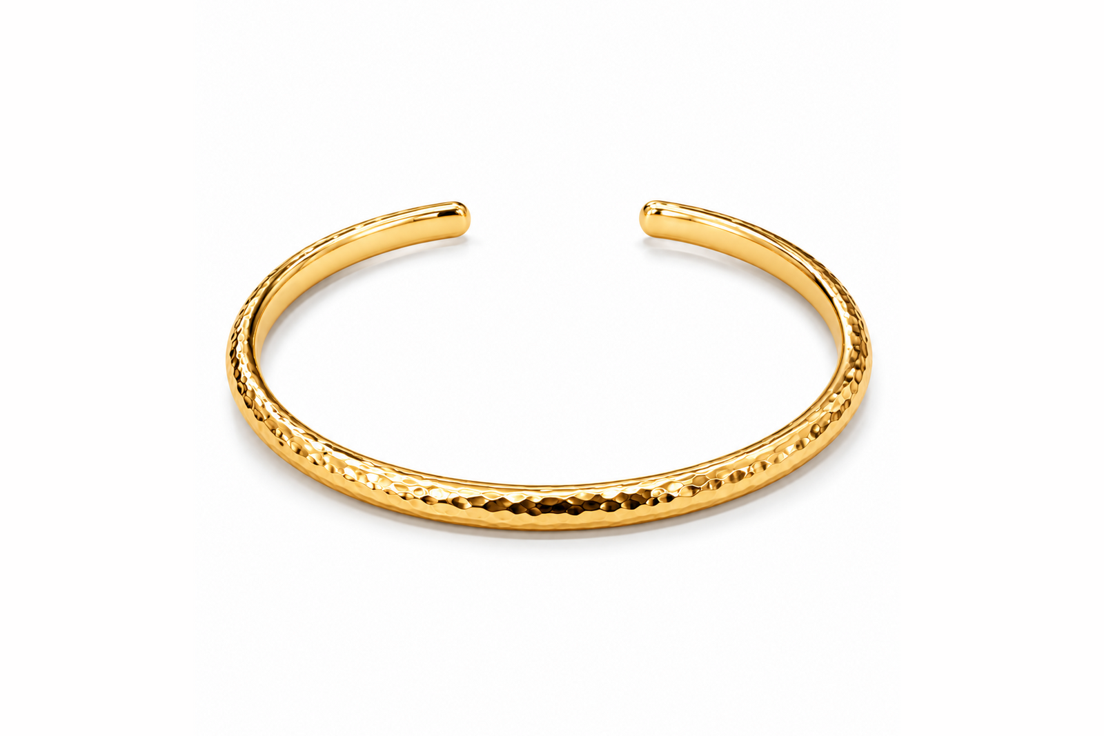 Hammered cuff bangle