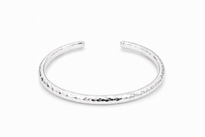 Hammered cuff bangle