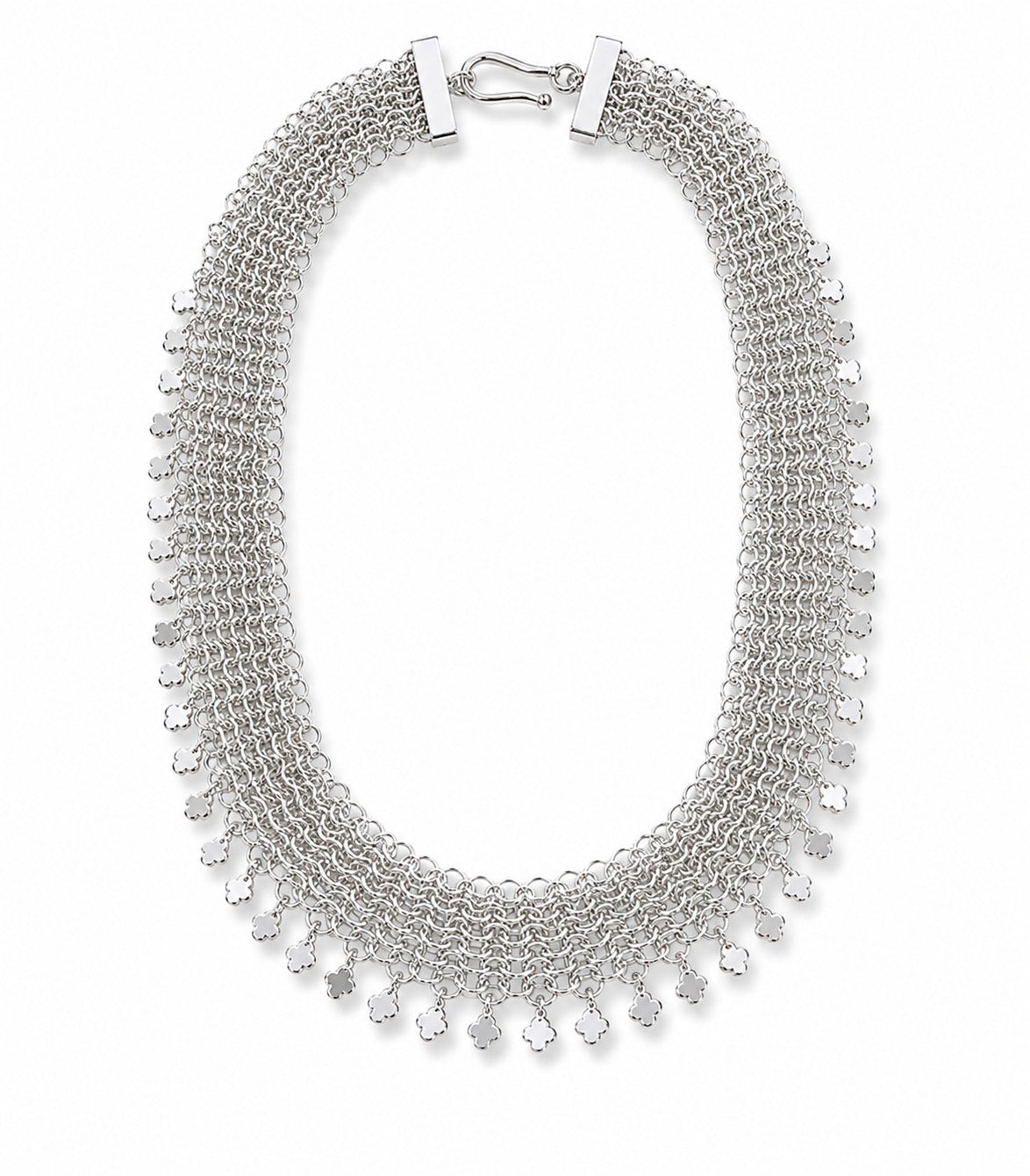 Chainmail necklace silver
