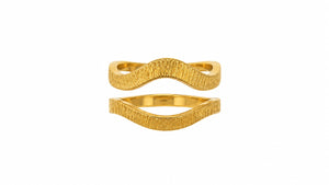Fine hammered wave ring