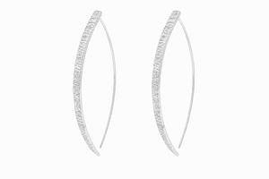 Fine hammered hook earrings