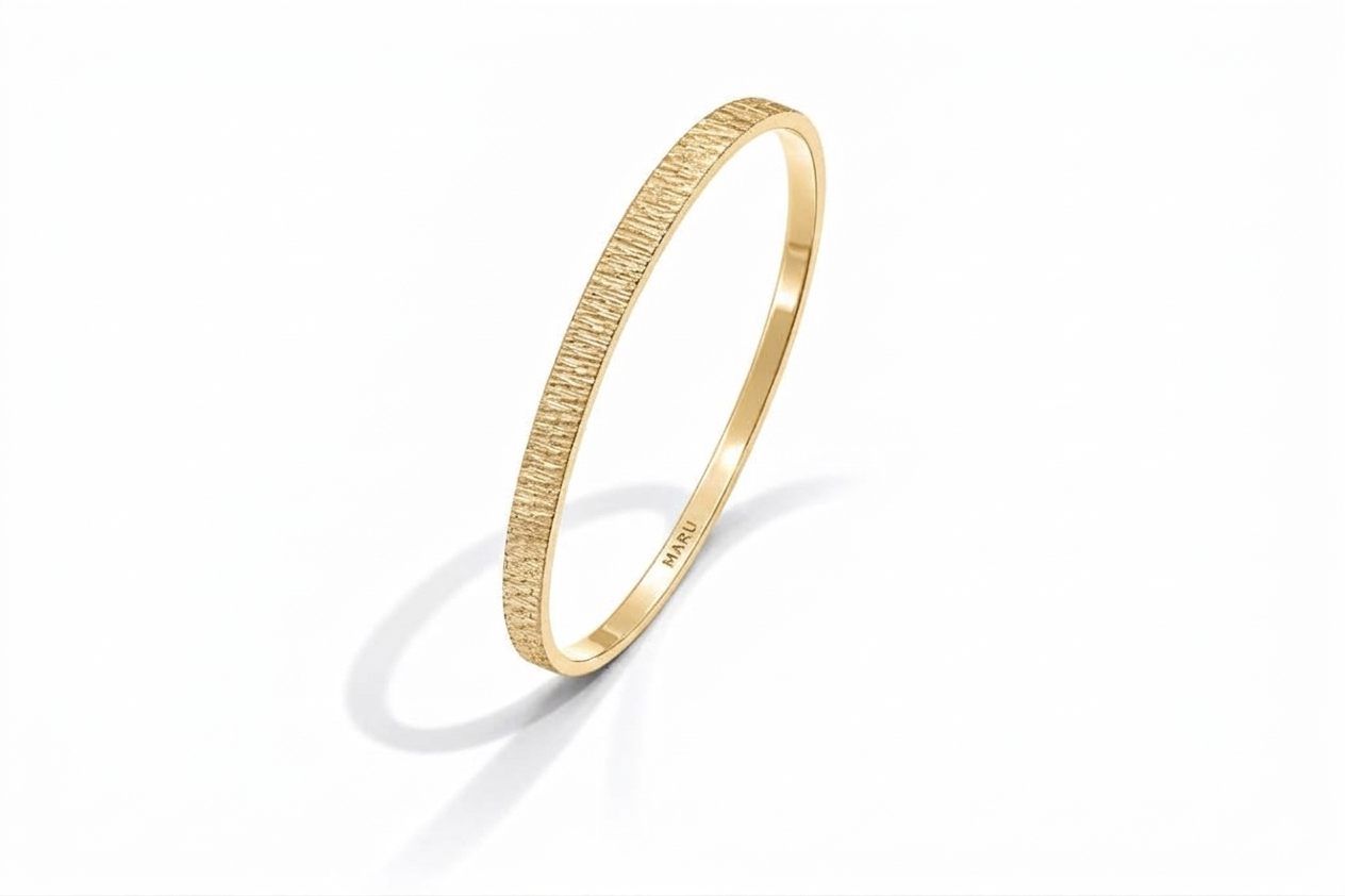 Finely hammered bangle
